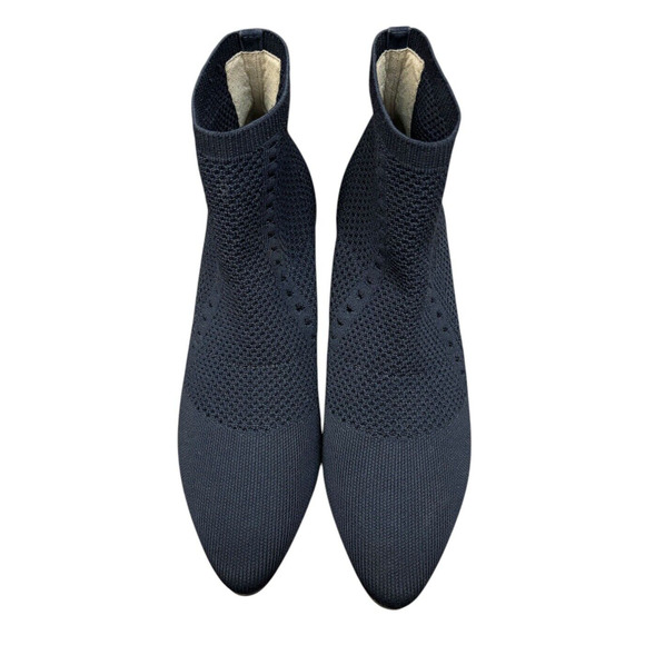Eileen Fisher Black Stretch Knit Sock Booties Womens Size 9 - Picture 2 of 8